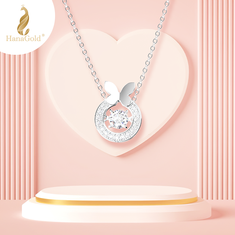 Dây Chuyền Bạc 925 Mặt Đá Butterfly