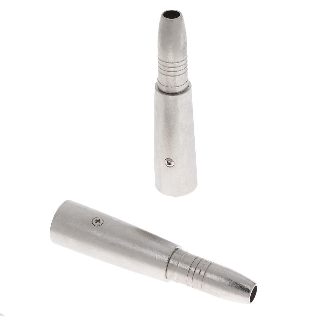 2PC Converter Adapter XLR 3 Pin Male to 1/4" 6.35mm Female Socket Audio Adapter Jack+3 Pin XLR Female to 6.35mm Male Stereo Audio Microphone Mic Adapter Converter Connector for many other applications
