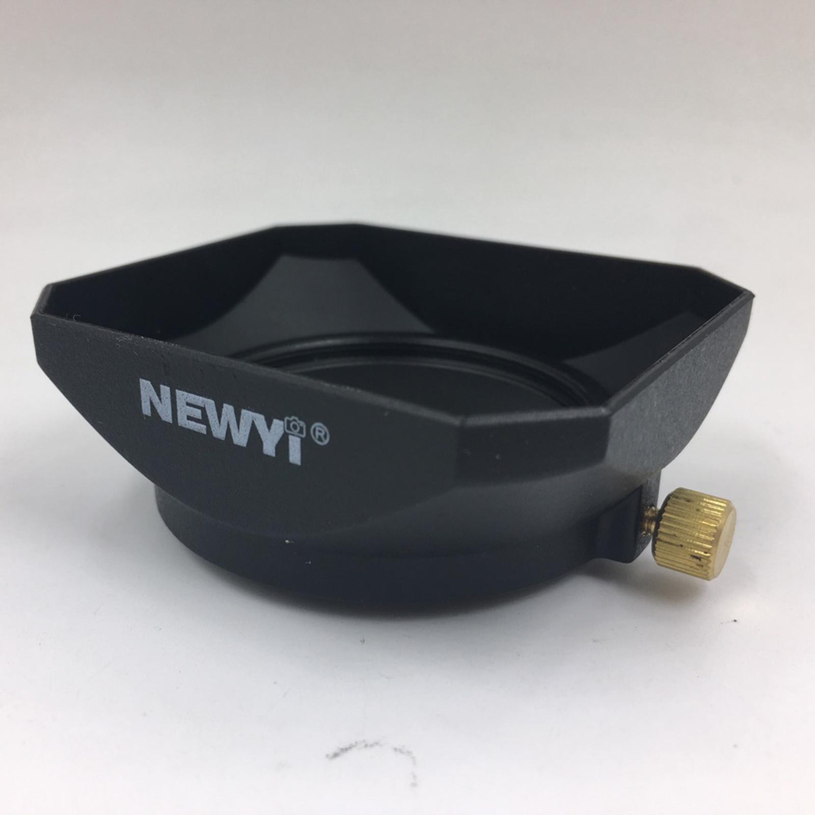 Square Lens Shade with Screw Mount for DSLR Mirrorless Camera 55mm
