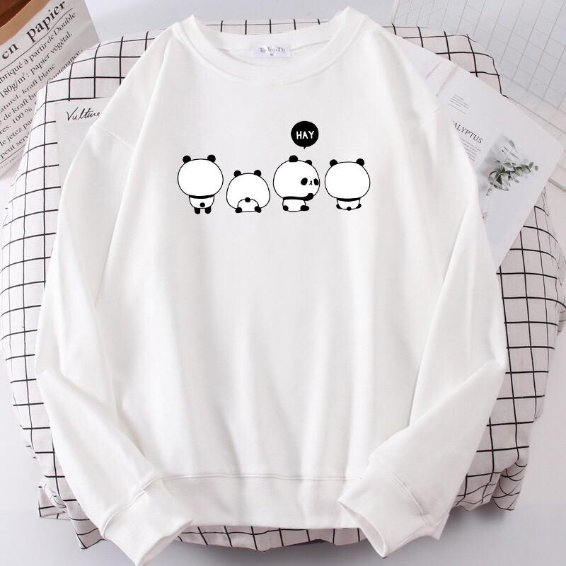 ÁO SWEATER IN 4 CON GẤU TRÚC