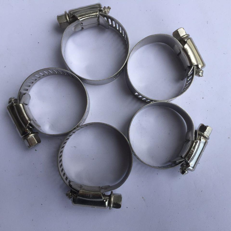 Combo 5 đai xiết inox cổ dê- vòng đai xiết inox dùng xiết ống 13mm- 20mm