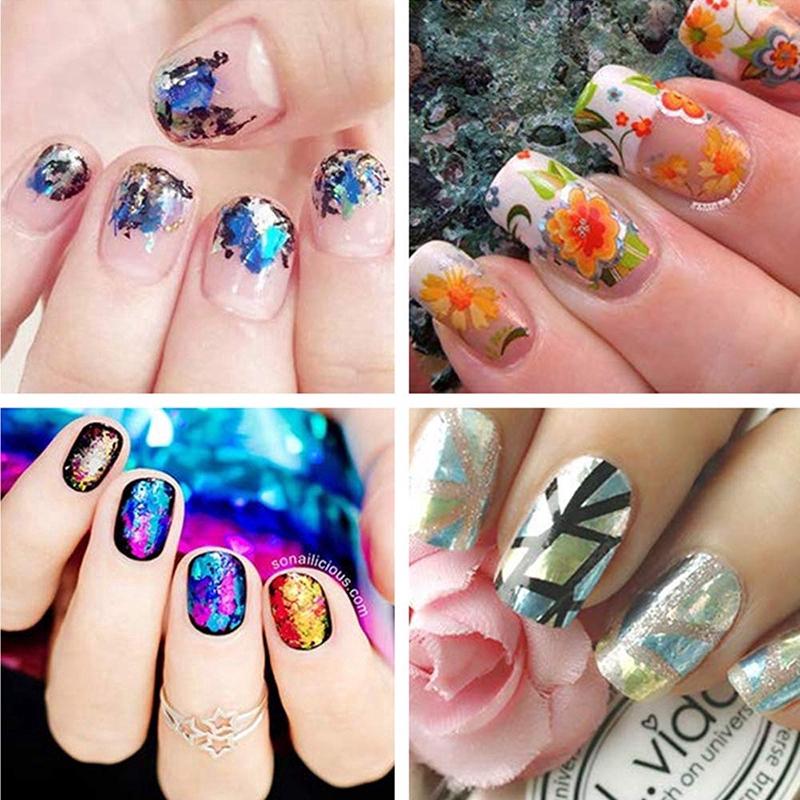 Set 10 tấm giấy foil hologram dán móng nghệ thuật