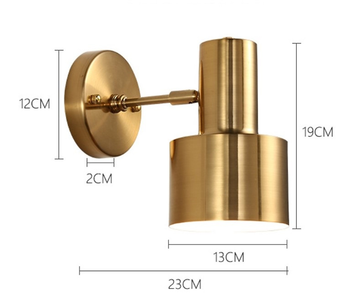 Đèn tường mạ đồng BADKI kiểu dáng hiện đại, tiện dụng trang trí nội thất cao cấp.