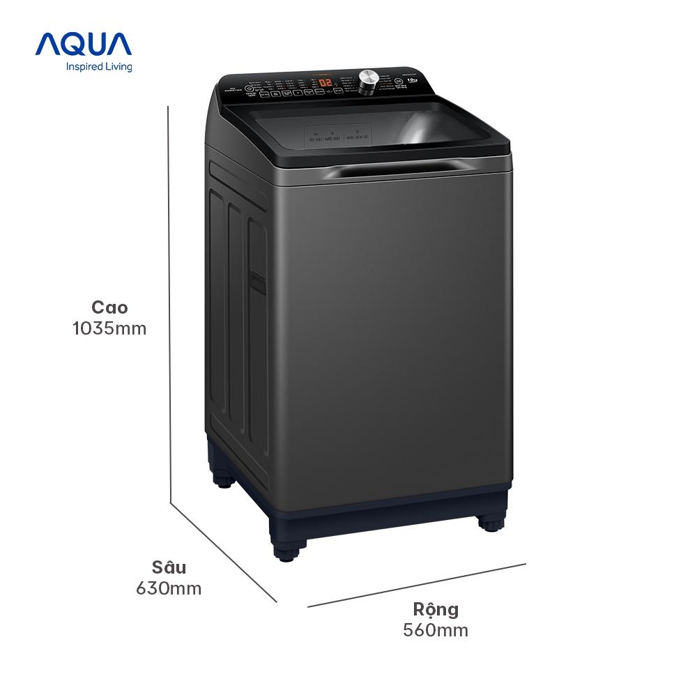 Máy giặt cửa trên 10kg Aqua AQW-DR101GT.BK - Hàng chính hãng - Chỉ giao HCM, Hà Nội, Đà Nẵng, Hải Phòng, Bình Dương, Đồng Nai, Cần Thơ