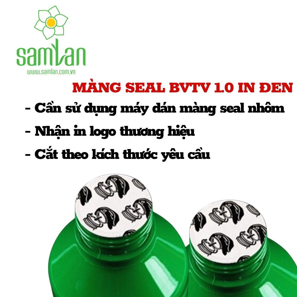 Màng seal nhôm | màng nhôm cho chai nhựa PE/LDPE/HDPE | Màng nhôm In đen - Sam Lan