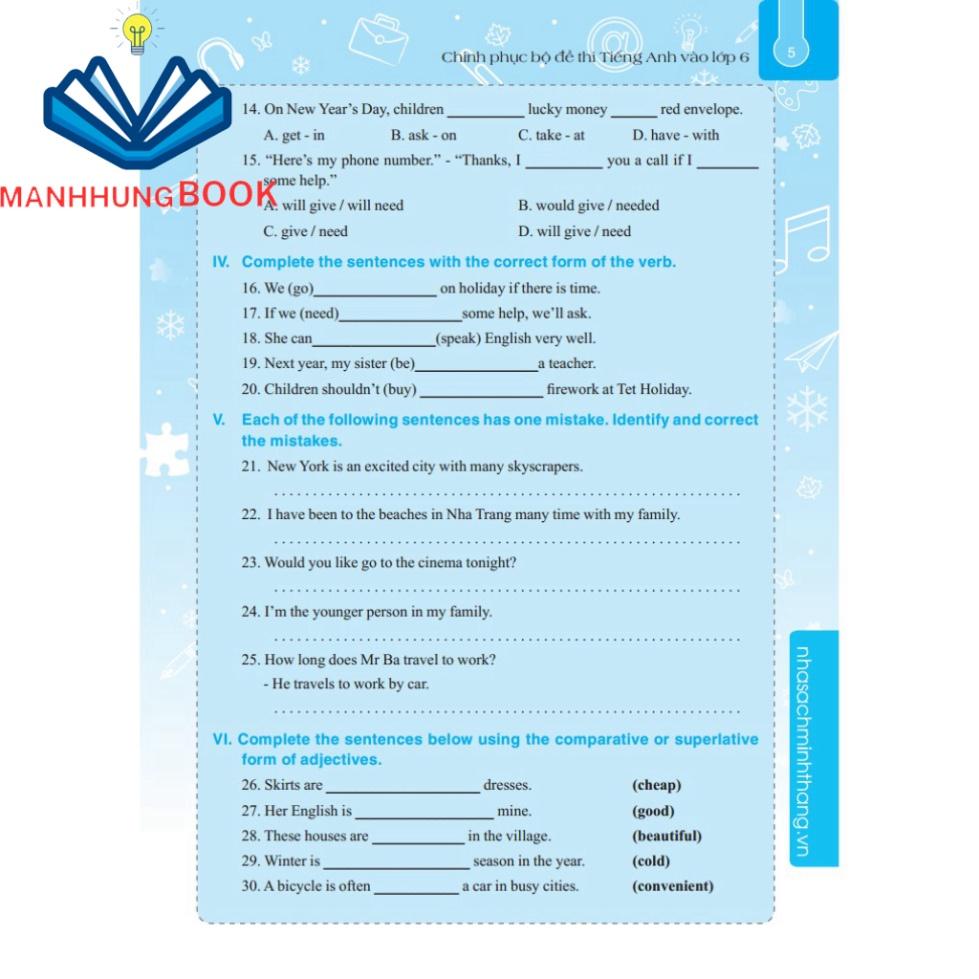 Sách - Chinh phục bộ đề thi Tiếng Anh vào lớp 6