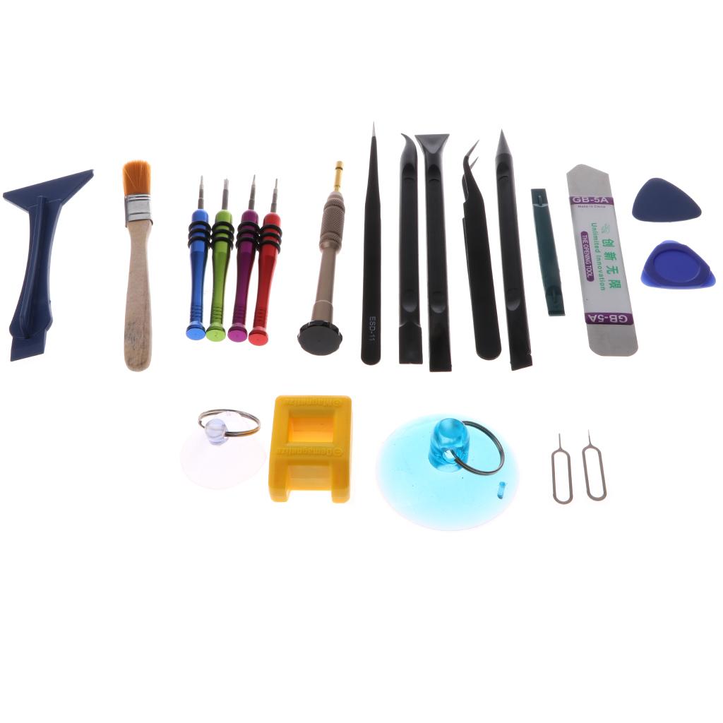 21 in1 LCD Glass Repair Tool Kit, Opening Pry Tool Repair Kit And Screwdriver Set For Apple iPhone iPad 2/3 /4/Mini, iPods, Samsung And More