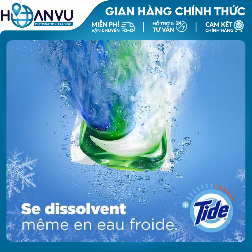 Bình viên giặt Tide Pods Plus Ultra Oxi 4in1 104 viên - Nhập khẩu Mỹ