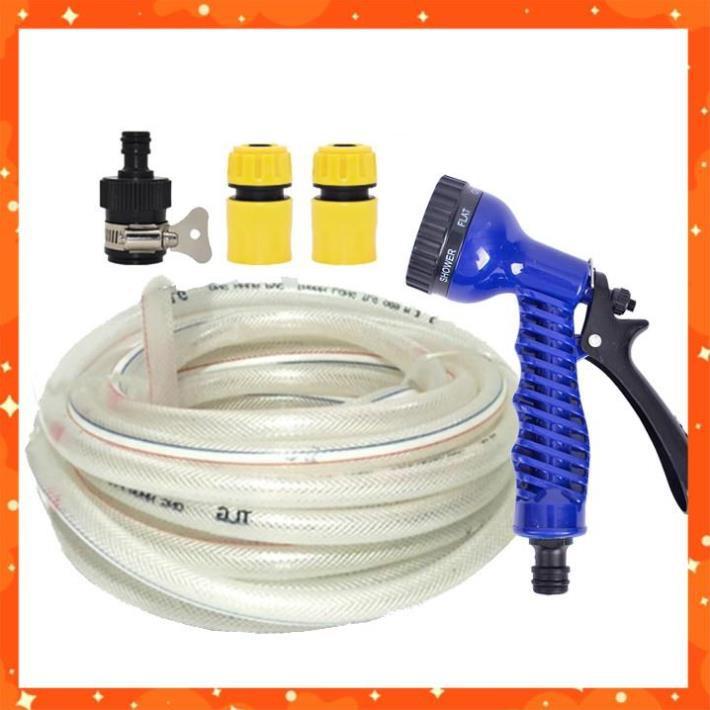 Bộ dây tăng áp 3 lần vòi xịt nước rửa xe, tưới cây loại 7-10m  206843