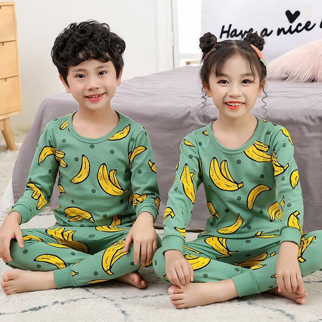 Mùa Đông Bé Trai Bộ Đồ Ngủ Nữ Bộ Đồ Ngủ Pyjamas Trẻ Em Cotton Hoạt Hình Váy Ngủ Pijamas Bé Quần Áo Bé Gái Top + Quần 2 Chiếc Giấc Ngủ phù Hợp Với