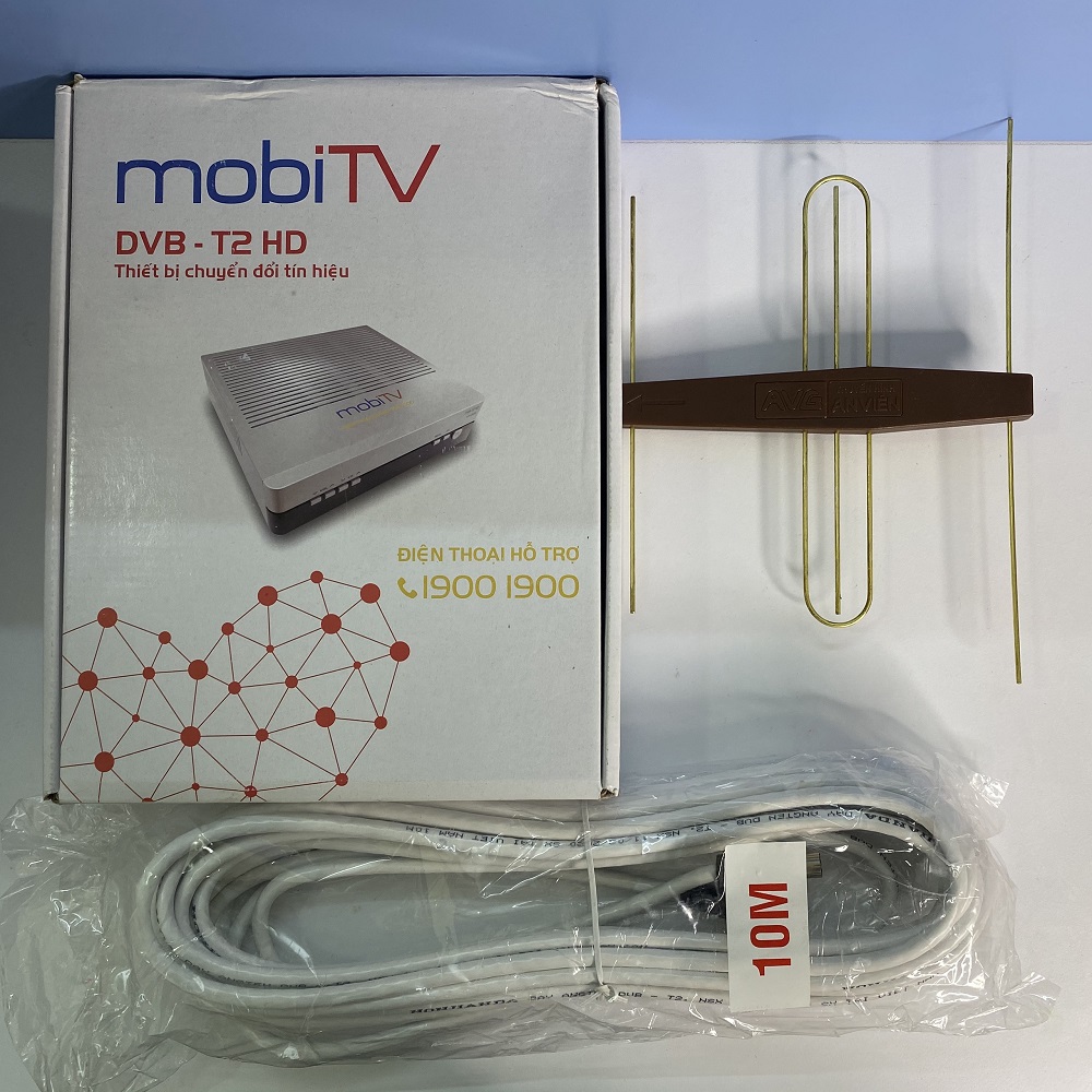 BỘ ĐẦU THU MOBITV ,ANTEN NGOÀI TRỜI ,DÂY 10 MÉT HÀNG CHÍNH HÃNG