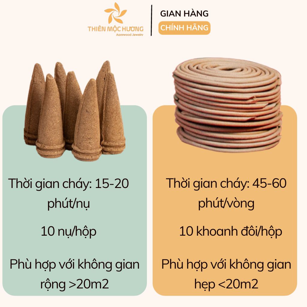 Combo trải nghiệm nhang trầm hương Thiên Mộc Hương xông thơm nhà, đón tài lộc