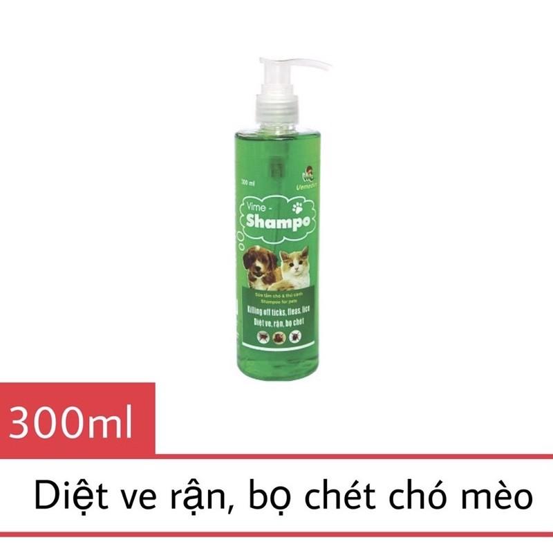 Sữa tắm Vime-Shampo Diệt Ve, Rận, Bọ Chét cho cho mèo 300ml Vemedim