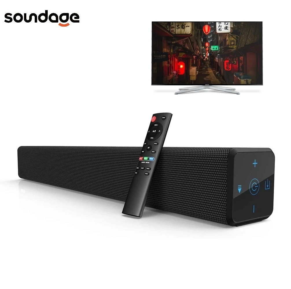Soundage 100W Loa siêu trầm Bluetooth 5.1 không dây Loa âm thanh nổi Hệ thống rạp hát tại nhà Loa cho TV/Máy tính/Điện thoại Màu sắc: AU PLUG