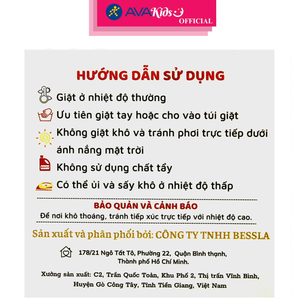 Bộ 2 yếm ăn cho bé hình vuông cotton Bessla (0 - 36 tháng) - Hàng Chính Hãng