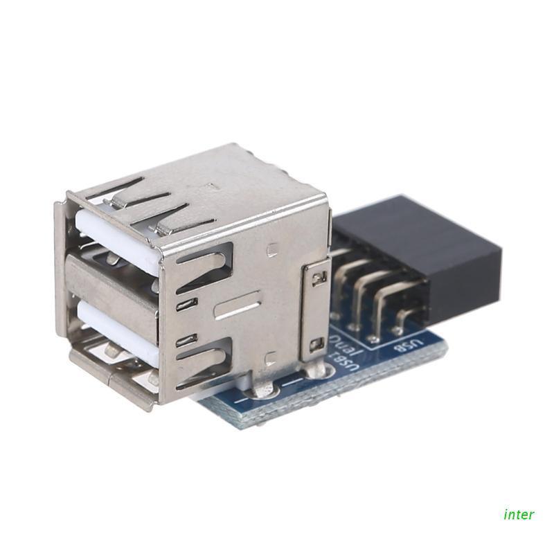 Bo mạch chủ chuyển đổi PC USB 2.0 Female sang 2 Port A Female