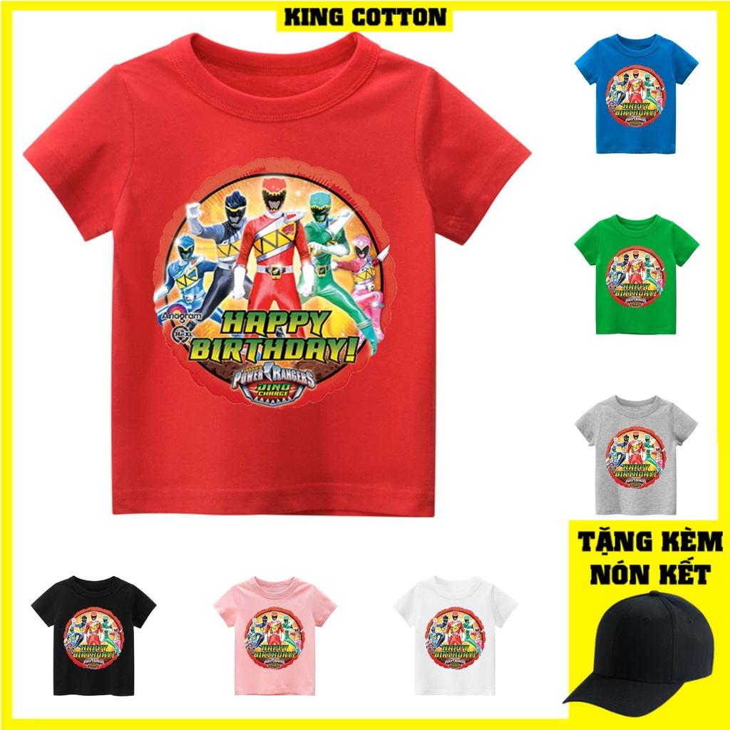 Áo thun trẻ em SIÊU NHÂN KHỦNG LONG 2, 8 màu áo, đầy đủ size có big size, MÀU KHÁC NHẮN TIN SHOP