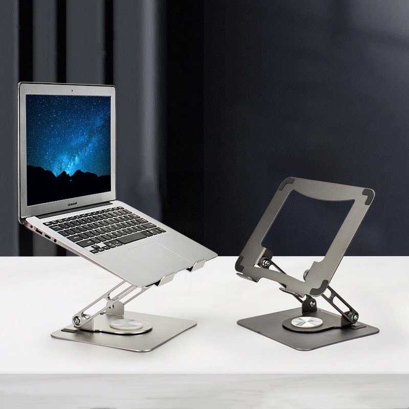 Giá đỡ laptop, máy tính T16 bằng nhôm có thể điều chỉnh được độ cao, xoay 360 độ tiện lợi - Hàng chính hãng