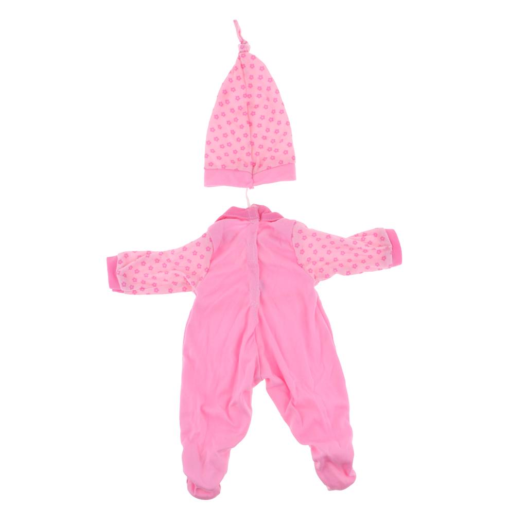 2pcs Fashion Doll Jumpsuits Pajamas with Flower for 18inch American Doll Doll Clothes Accessory