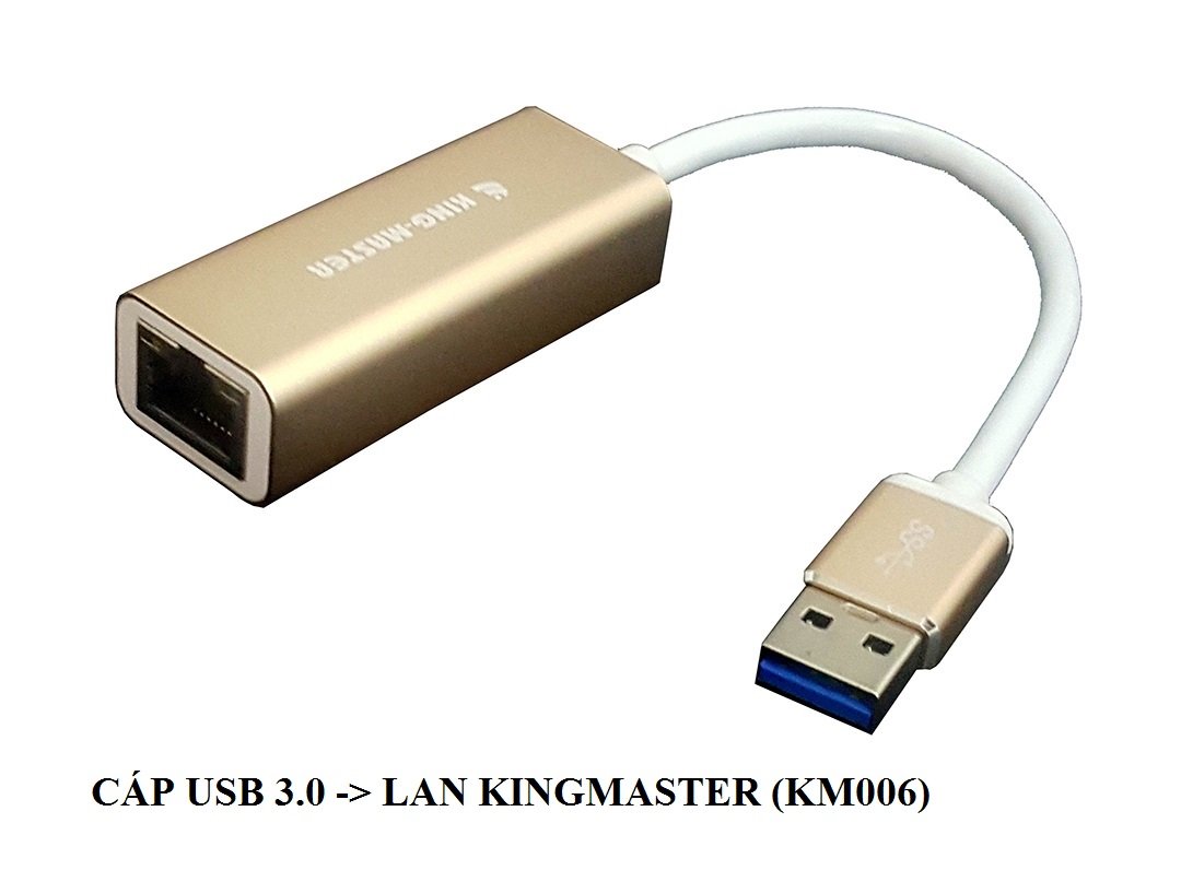 Cáp Chuyển Đổi USB 3.0 To Lan - USB Sang Lan 1000 Mbps KingMaster KM006 - Hàng nhập khẩu