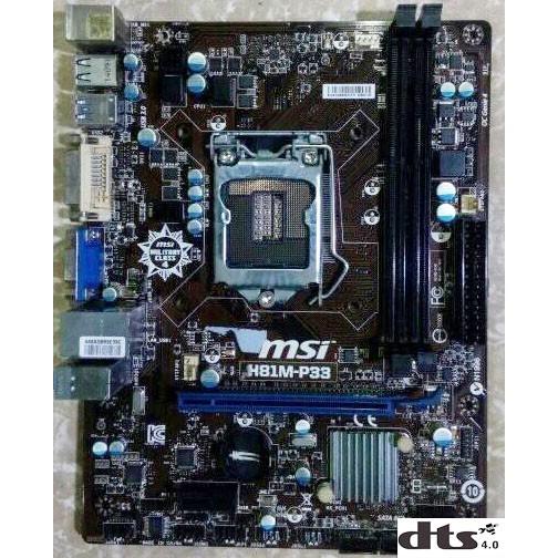 Bo mạch chủ máy tính bàn MSI H81 Socket 1150 , Keo tản nhiệt CPU, Còi, dây SATA)