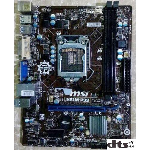 Bo mạch chủ máy tính bàn (main) MSI H81 Socket 1150 (Kèm: Chặn (FE), Keo tản nhiệt CPU, Còi, dây SATA)