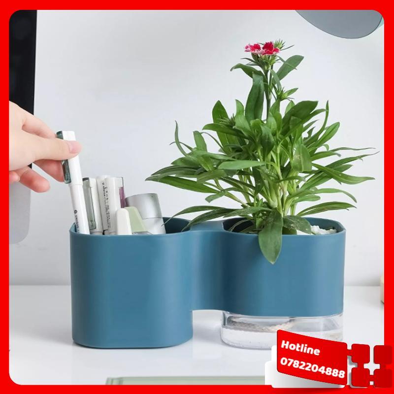 Hộp Đựng Bút Kết Hợp Chậu Trồng Cây Xinh Xắn Ht21 - Giao Ngẫu Nhiên - Loại Tốt