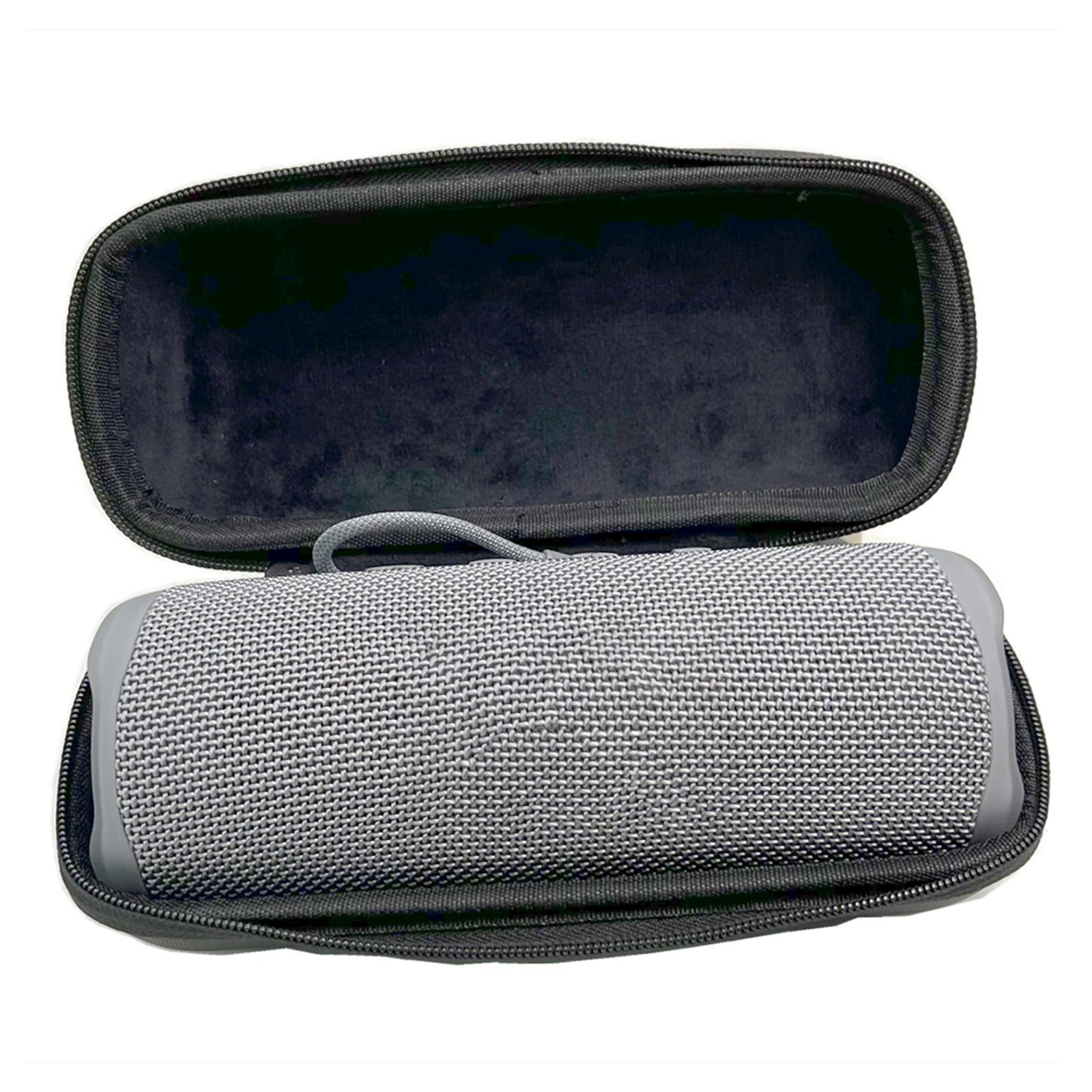 Zippered Hard Travel Case, Shockproof Anti Scratch W/Carabiner Splash Proof Storage Bag for JBL Flip 6 Bluetooth Speaker