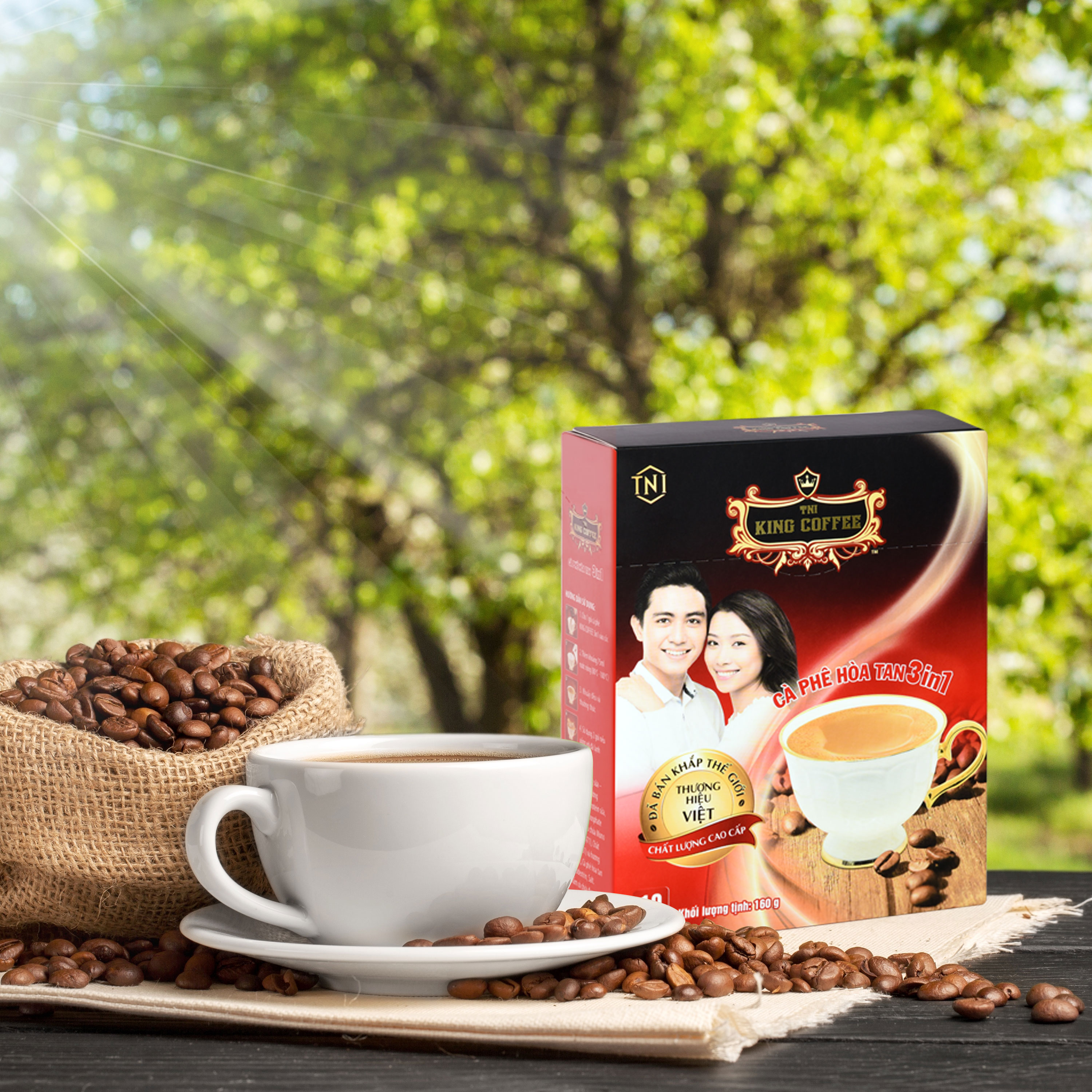 Combo 2 Cà Phê Hòa Tan 3IN1 KING COFFEE - Túi 88 gói x 16g + Cà Phê Hòa Tan 3IN1 KING COFFEE - Hộp 10 gói x 16g