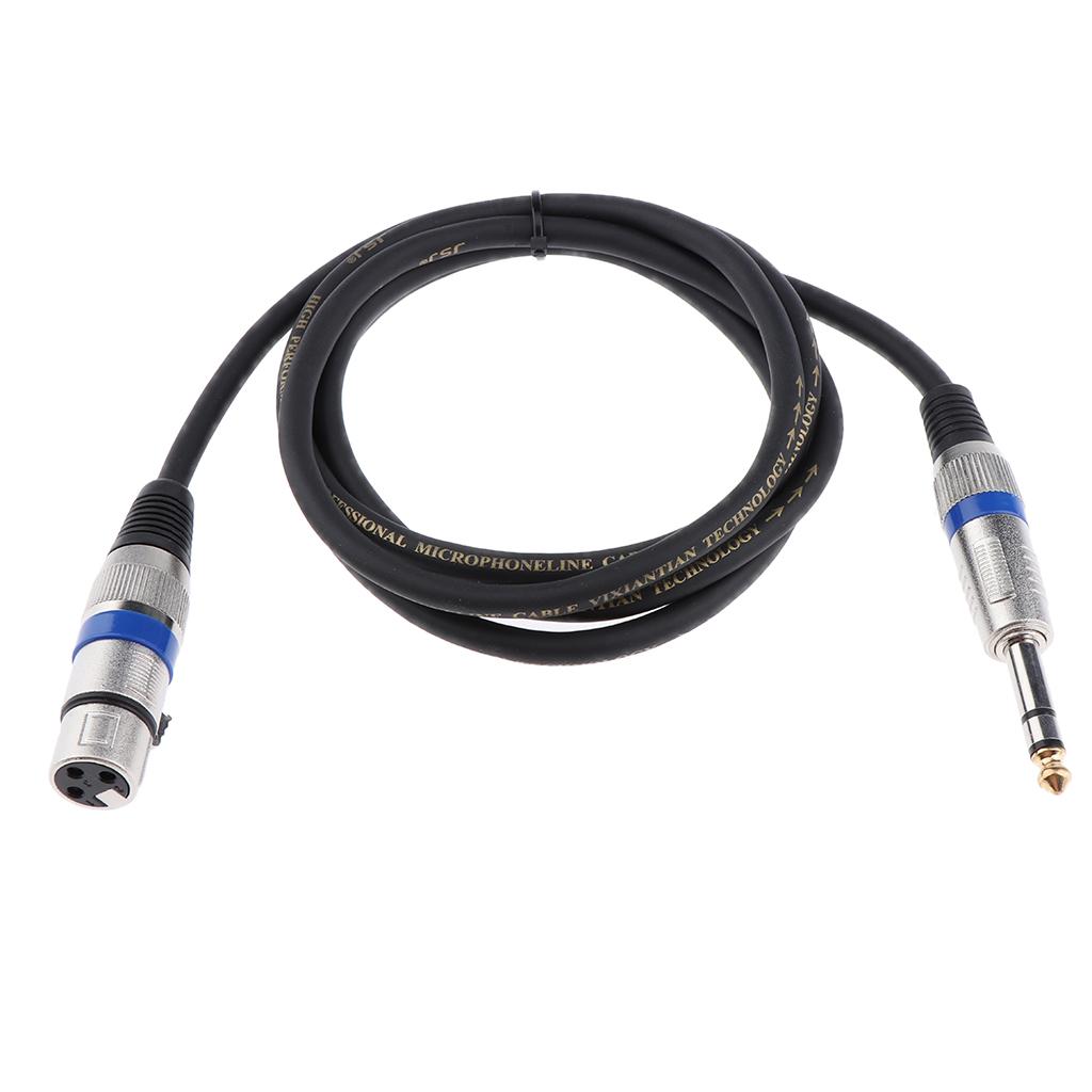 Premium 6.35mm Male to XLR Female Audio Cable for Speaker AMP 150cm