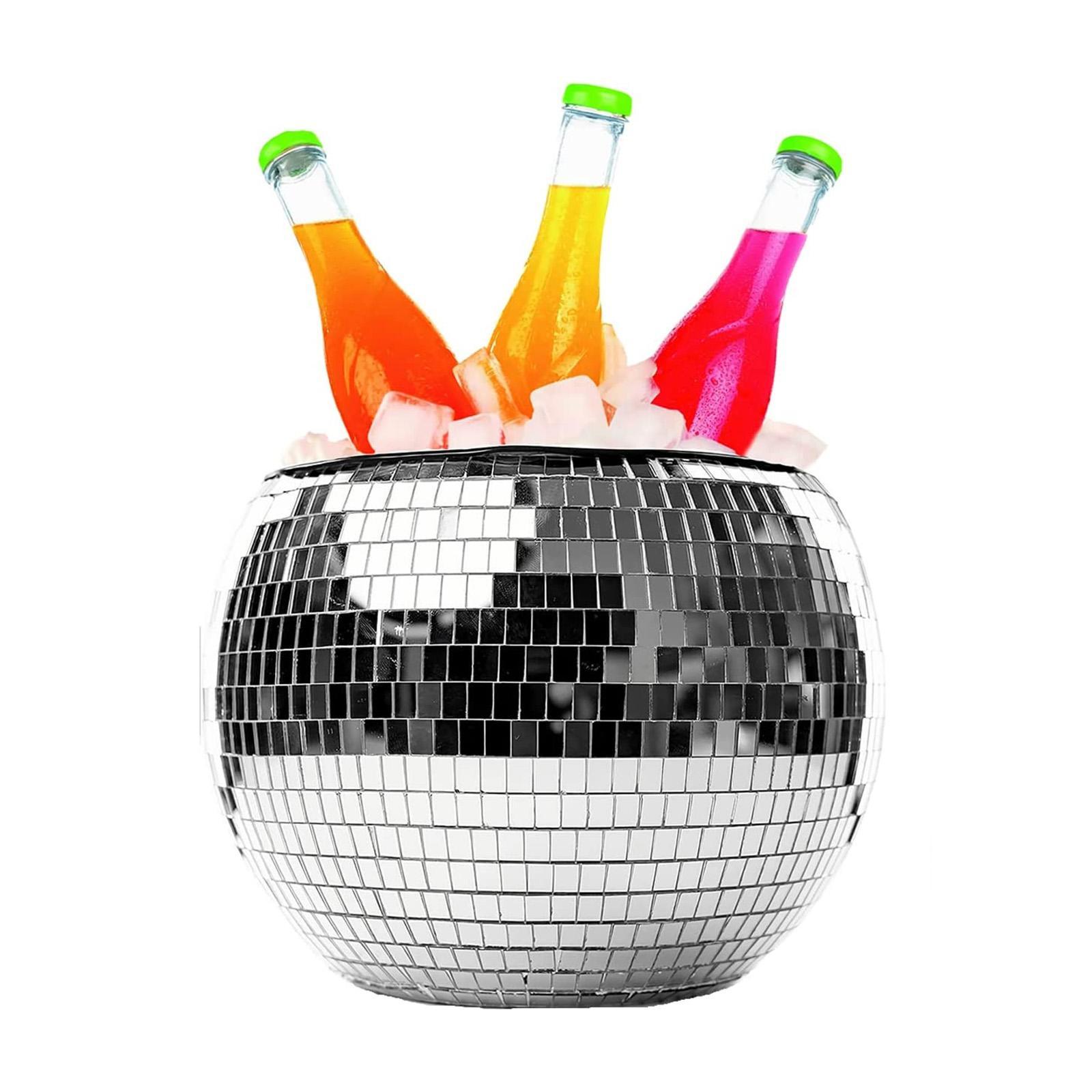 Disco Ice Bucket Ice Storage Stylish 3L 23cm Diameter Drinkware Versatile  Champagne Bucket for Ice Cold Drinks Bar Birthdays Accs