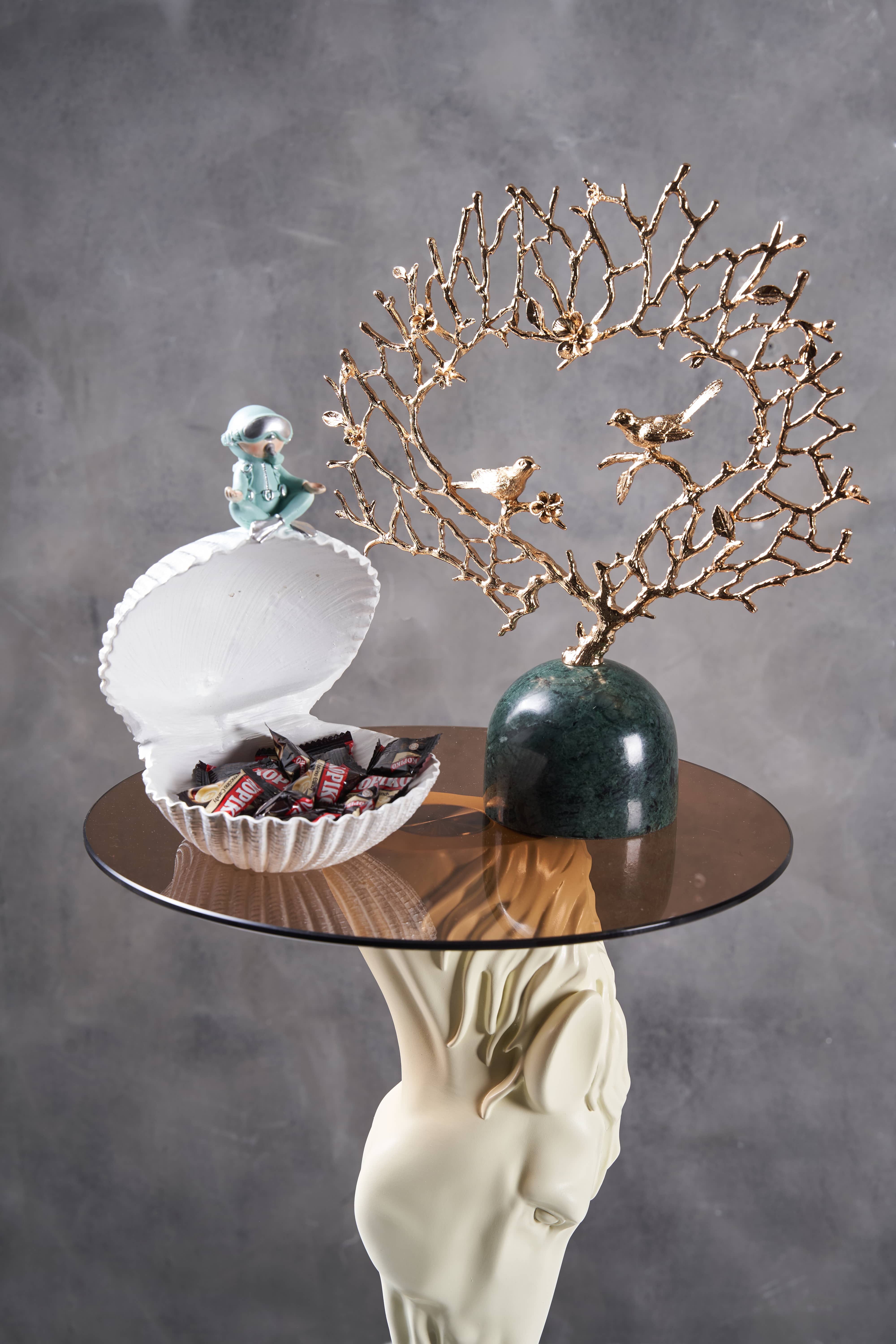 Decor ngựa trắng đỡ đĩa