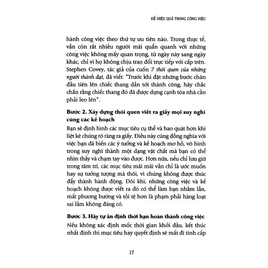 Sách Để Hiệu Quả Trong Công Việc (Tái Bản 2019)