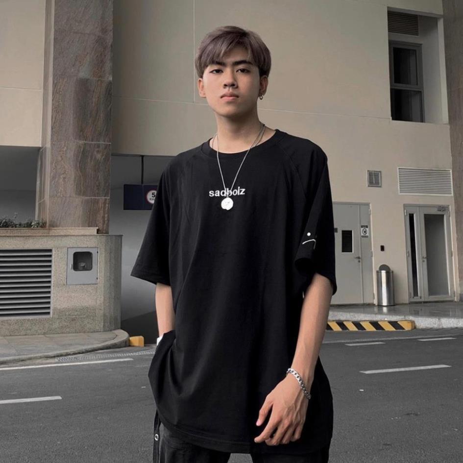 Áo thun Unisex Sadboiz nam nữ form rộng vải cotton co dãn -