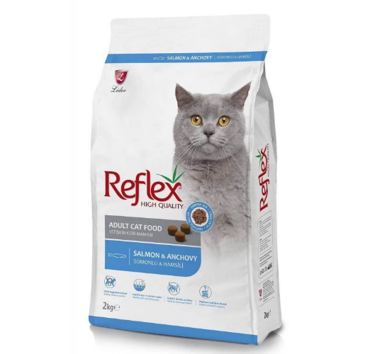 Thức ăn hạt Reflex Adult Cat Food Salmon & Anchovy cho mèo trưởng thành vị cá hồi & cá cơm túi 2kg