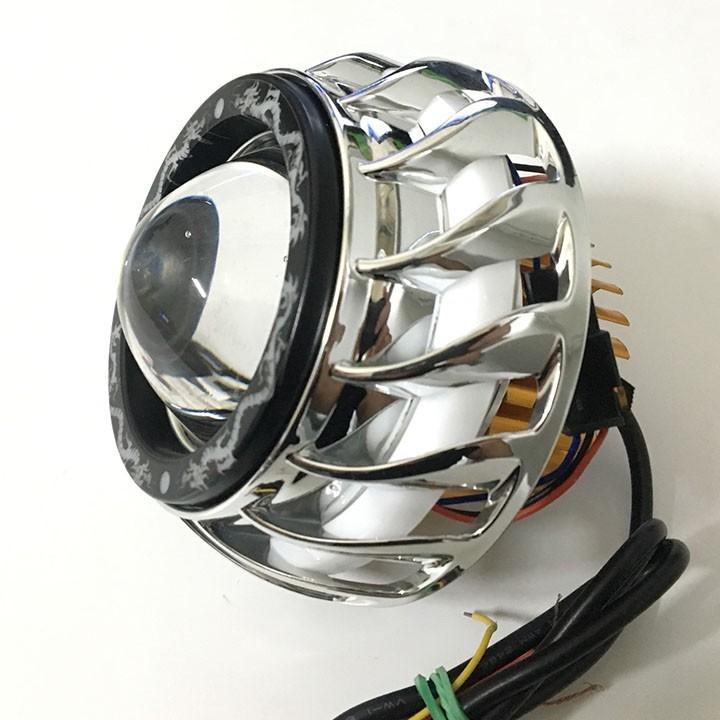 Đèn pha led bi cầu RỒNG kiểu dáng THỜI TRANG, ánh sáng ƯU VIỆT - DPLBCR