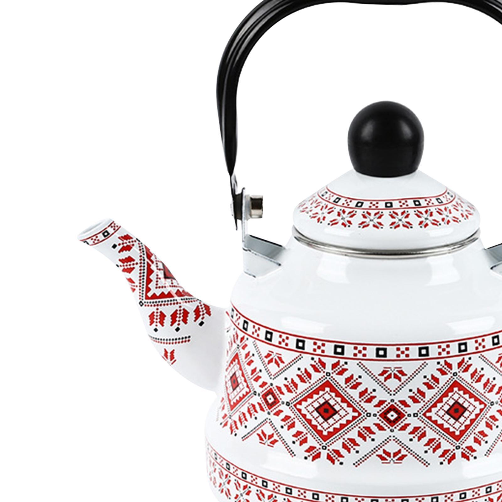 Enamel Tea Kettle Tableware Teapot Water Kettle for Kitchen Picnic Camping