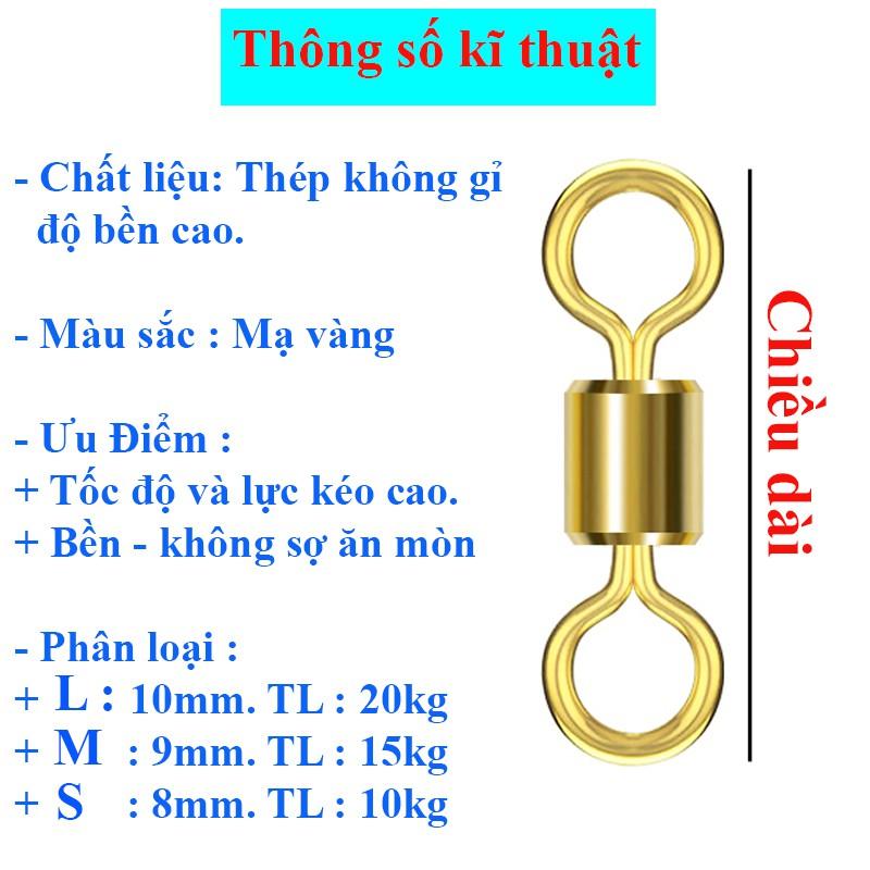 Vỉ Khóa Link Hình Số 8 Ma ní Buộc Trục Câu Đài Câu Đơn Chống Xoắn Cao Cấp PK-2