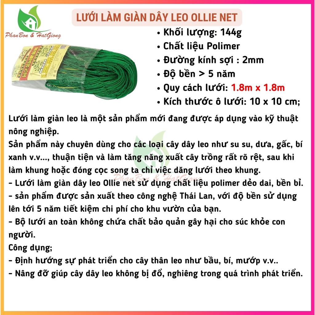 Lưới Làm Giàn Dây Leo (1,8m x 1,8m) Lưới Làm Giàn Dưa Leo, Hoa, Đậu Leo, Giàn Cây Bền Chắc-Shop Phân Bón và Hạt Giống