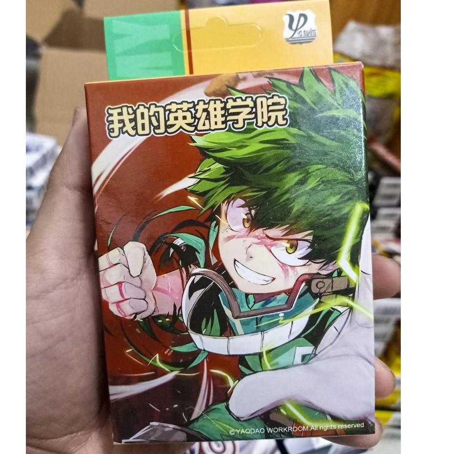 (có hộp đựng) Bộ bài Tây anime BOKU NO HERO , bộ Tú Học Viện Anh Hùng 54 lá in hình anime manga dễ thương siêu độc đáo