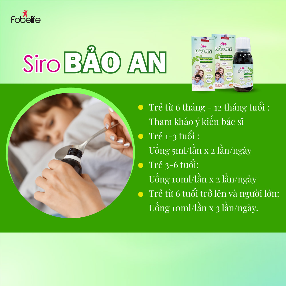 Siro Ho Bảo An Hỗ Trợ Giảm Ho Đờm Đau Rát Họng - Chai 125ml