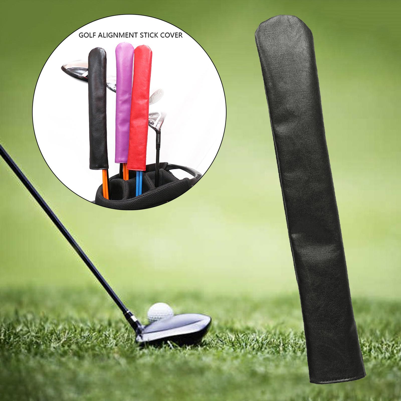 2x Golf Alignment Stick Cover Stick Holder Golf Club Protector Case 33x5.8cm