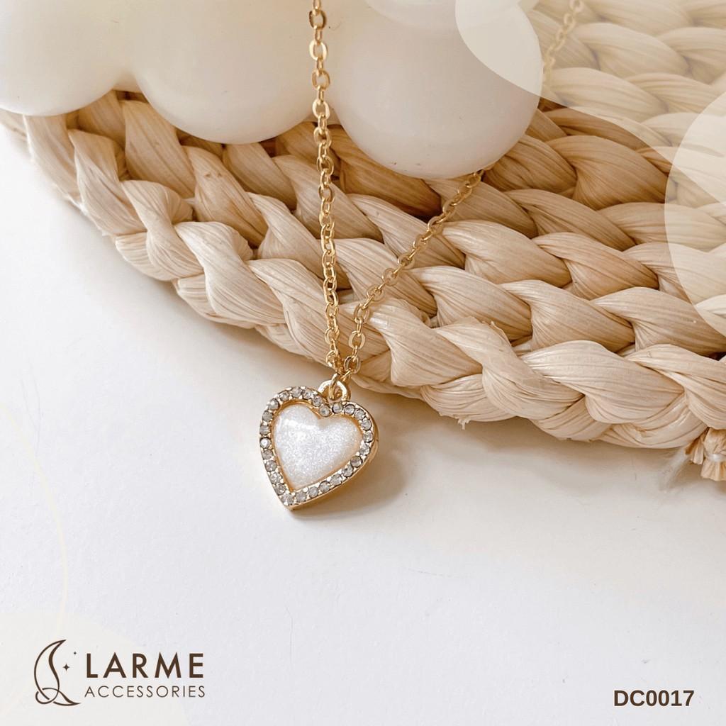 Dây chuyền nữ sang trọng nạm đá hình trái tim Larme Accessories - DC0017