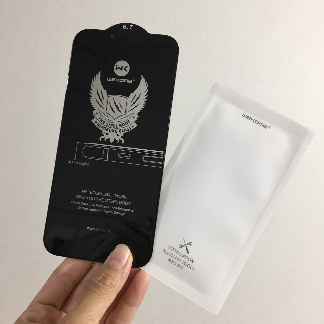 Cường lực chống nhìn trộm full màn hình cho iP 6.7inches Wekome Kingkong 4D WTP-012 _ Hàng chính hãng