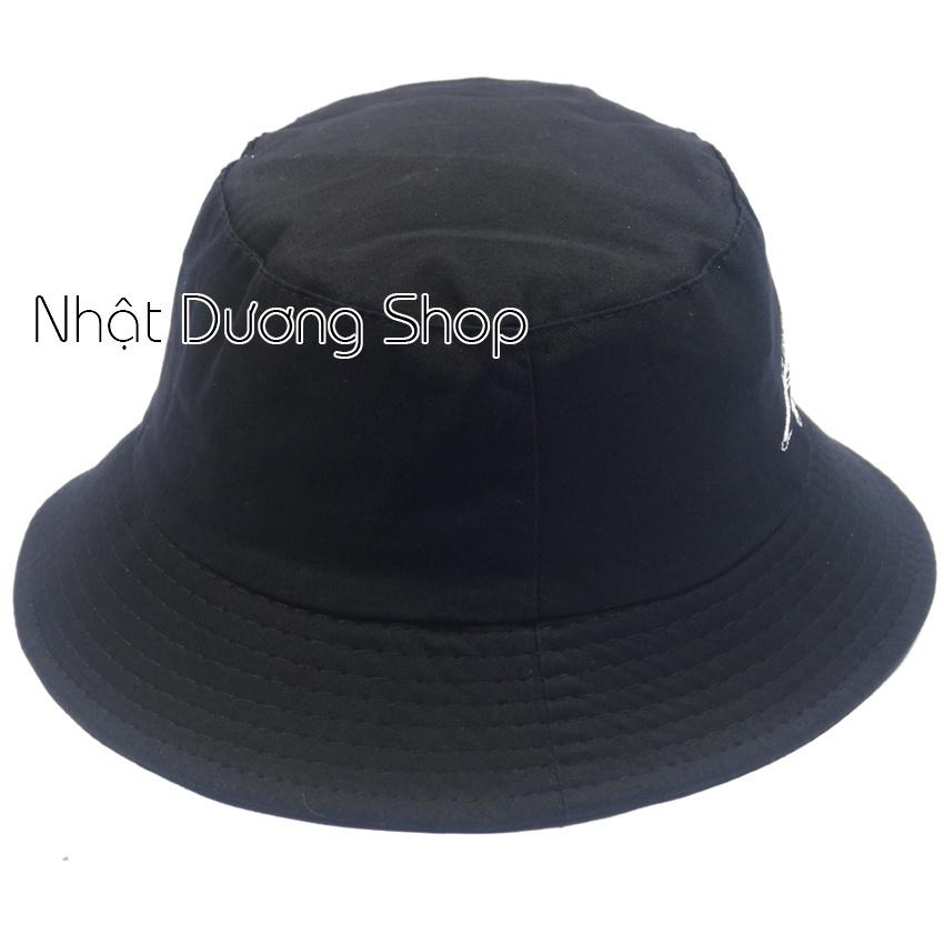 Nón bucket chiếc lá, mũ tai bèo vành nhỏ thêu chiếc lá phù hợp cho nam và nữ