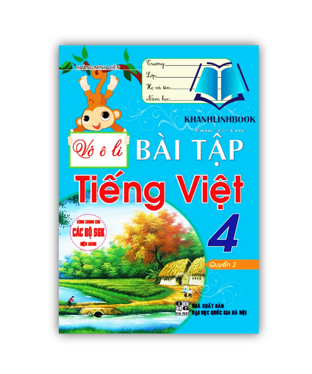 Sách - Combo Vở ô li bài tập tiếng việt 4 - tập 1 + 2