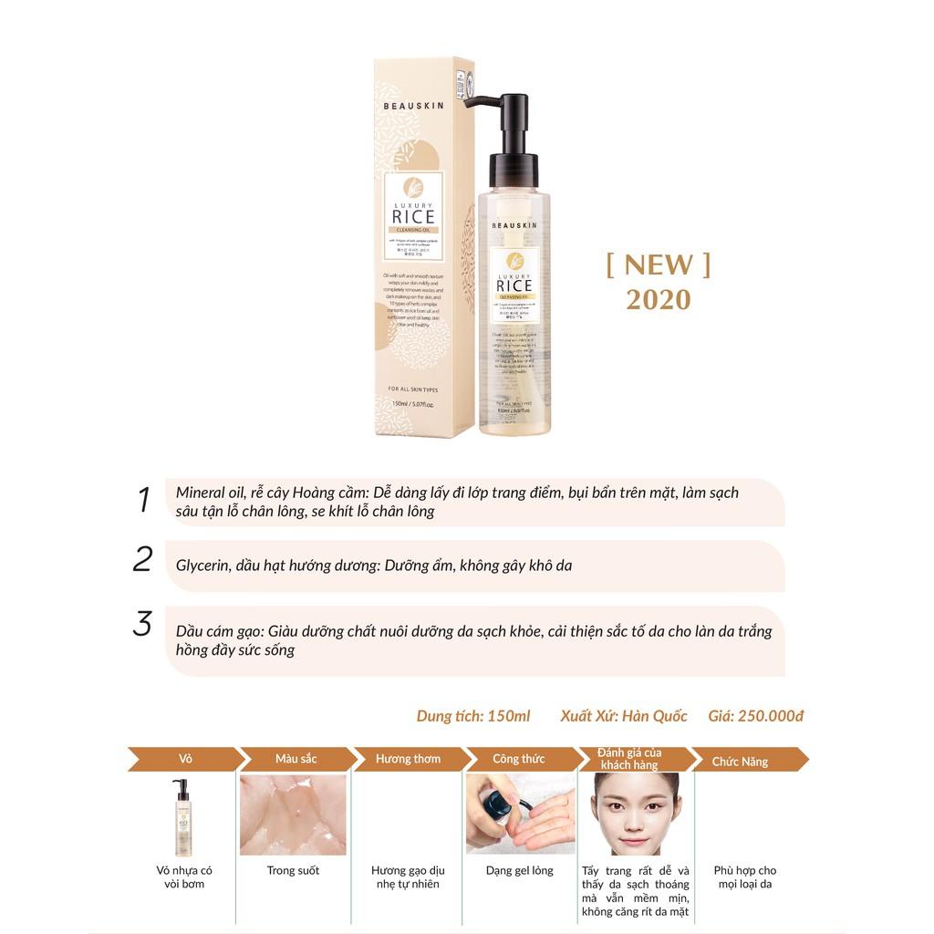 Dầu Tẩy Trang BEAUSKIN Luxury Rice Cleansing Oil 150ml Sạch Sâu, Dưỡng Ẩm Hiệu Quả - BCOI0100110