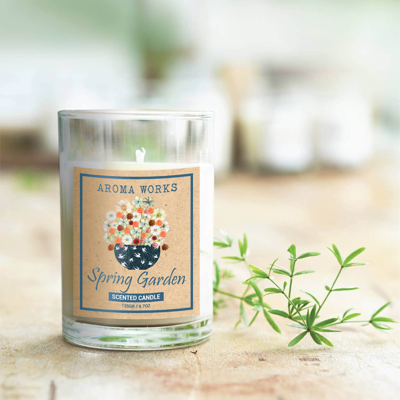 Nến Thơm Thiên Nhiên Aroma Works Natural Scented Candle - Spring Garden