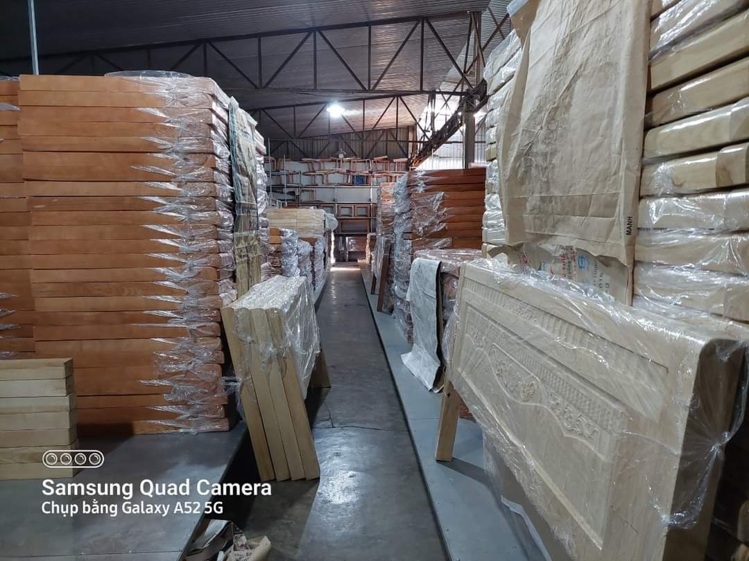 Giường ngủ gỗ sồi nga màu tự nhiên 1m2x 2m