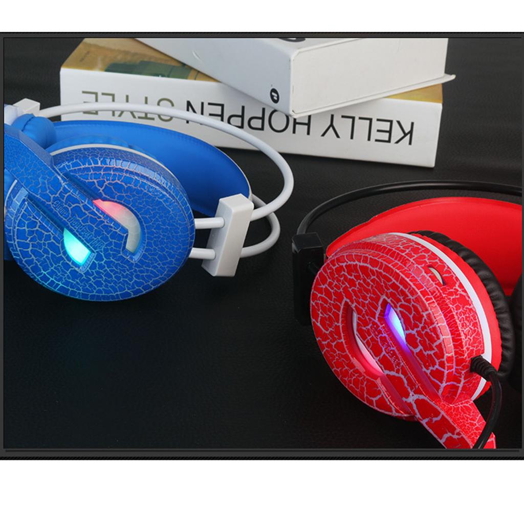 Gaming Headset With Microphone, Headphone with LED Light for Laptop Mobile Phones PC